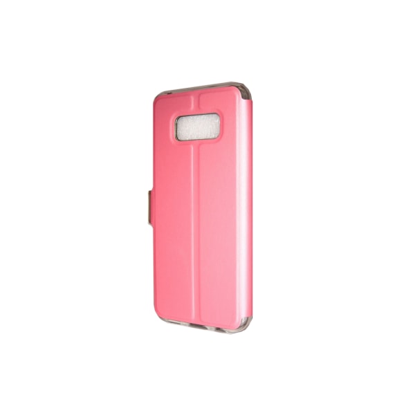 TOPPEN  Dual View Flip Cover Case Samsung Galaxy S8+ Nahkakotelo Pink