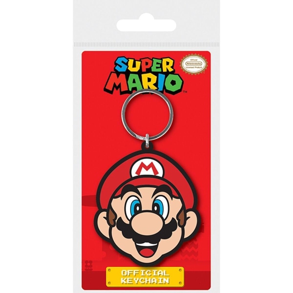 Nintendo Super Mario nøglering gummi Multicolor one size