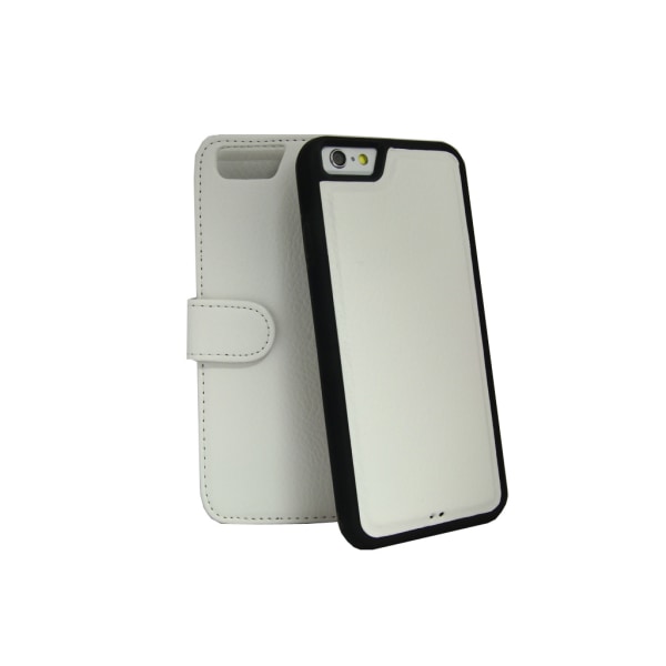 Lommebokveske til iPhone 6 Plus (5.5) med avtagbart deksel White