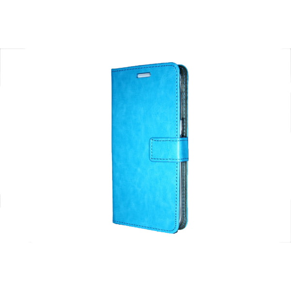 Samsung Galaxy S7 EDGE Wallet Case ID pocket, 4pcs Cards + Wrist Light blue