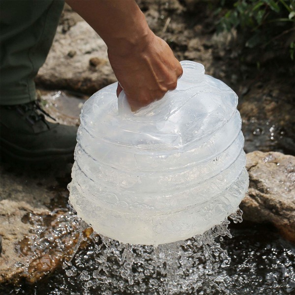 2-Pack vannflaske med kran 5L sammenleggbar vannbeholder Surviva Multicolor