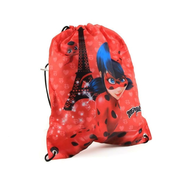 Miraculous Ladybug Eiffel Tower Gympapåse Sportsbag 40x30cm Red