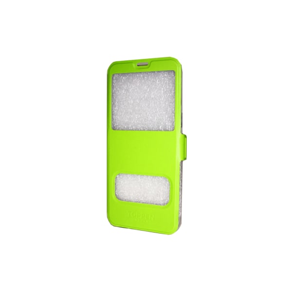 TOPPEN  Dual View Flip Cover Case Samsung Galaxy S8+ Nahkakotelo Green