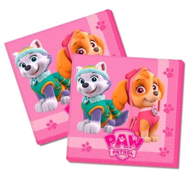 20-Pack Paw Patrol Rosa Servietter Multicolor one size