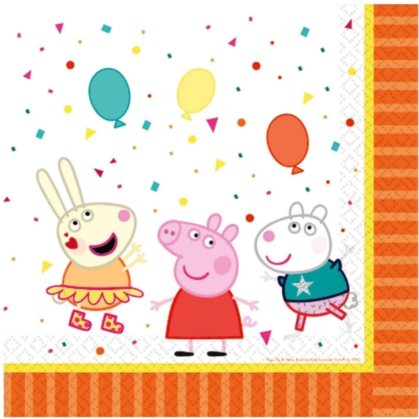 56 kpl Peppa Pig Party -paketti 8 hengelle Multicolor