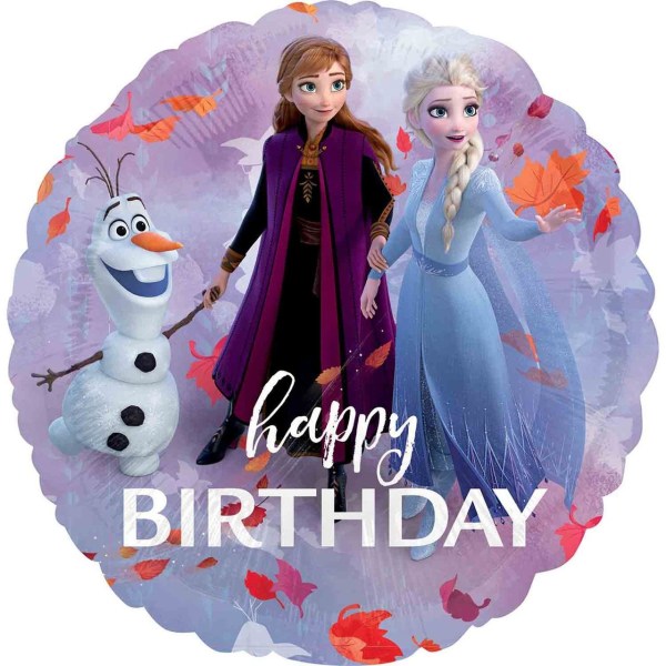 Disney Frozen 2 Standard Folie Ballong Happy Birthday S60 43cm Multicolor