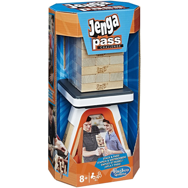 Jenga Pass Challenge Hasbro Gaming Familje Och Party Spel Träd