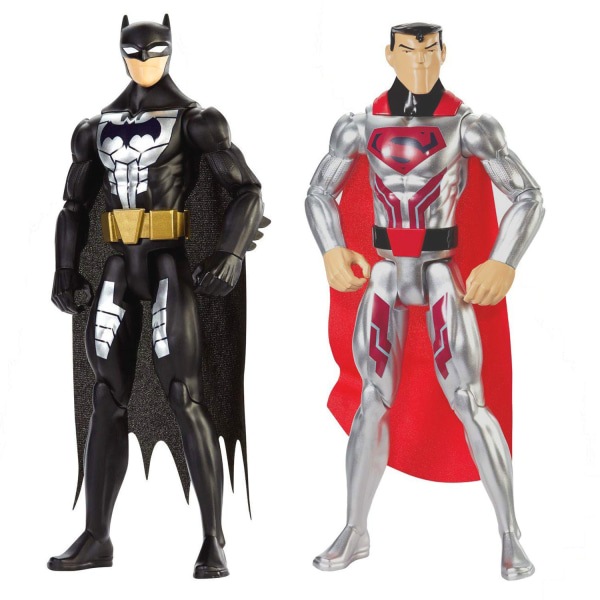 2-pakning DC Comics Batman & Superman Steel Suit Action Figure 3 Multicolor