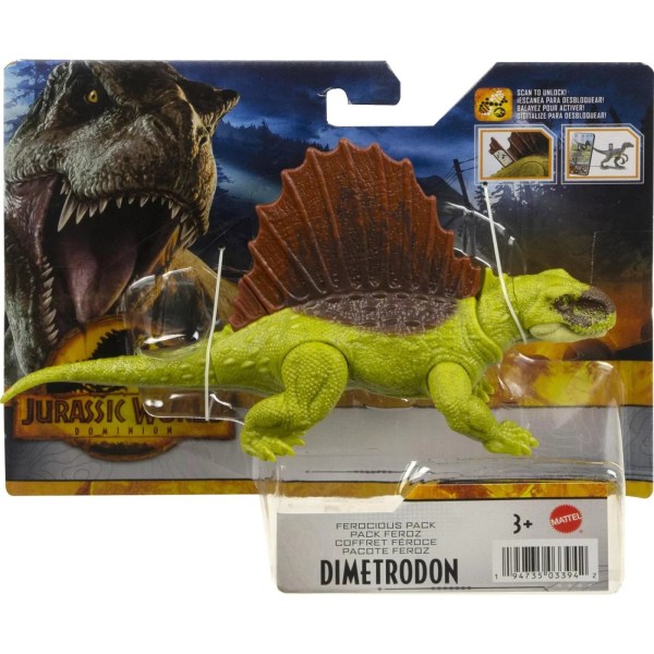 Jurassic World Ferocious Pack Dimetrodon Dinosaur Action Figure multifärg