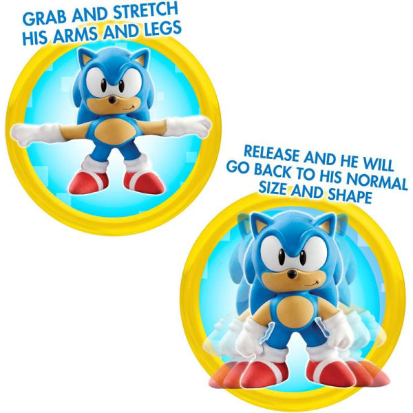 Sonic The Hedgehog Super Stretch & Töjbar Figur Leksaksfigur 12, Blå