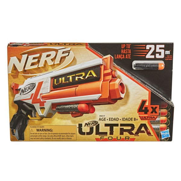 Nerf Ultra Four Single-Shoot Dart Blaster + 4 Ultra Darts Multicolor