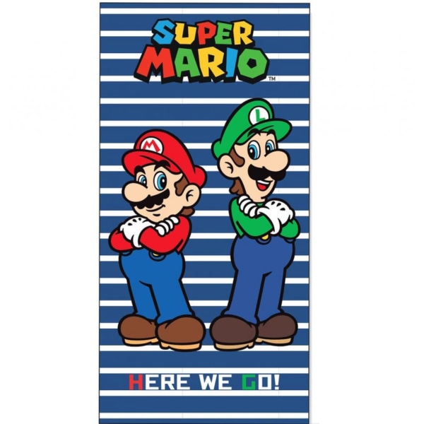 Nintendo Super Mario Kart Mario & Luigi Kids badehåndkle 70x140cm Multicolor