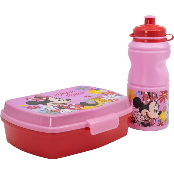 2-Pack Disney Minnie Mouse Spring Look Matboks & Vannflaske Gift Multicolor