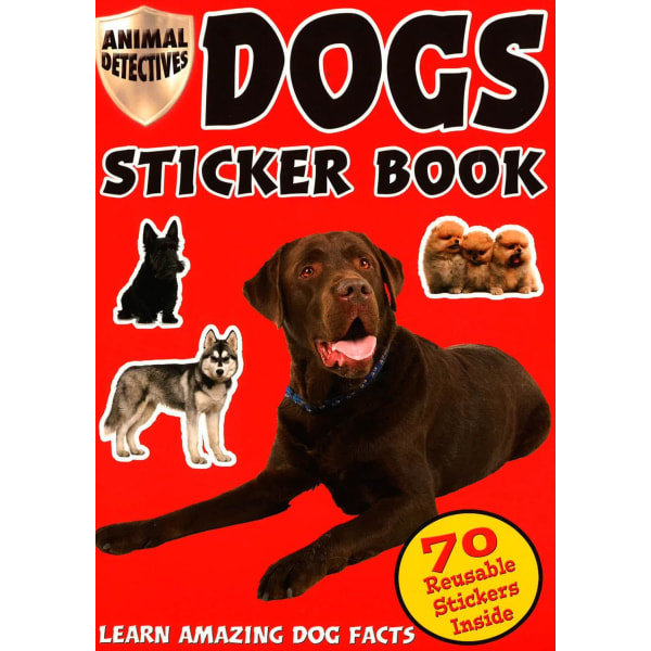 Animal Detectives Dogs Sticker Book Hundar Klistermärken EN multifärg