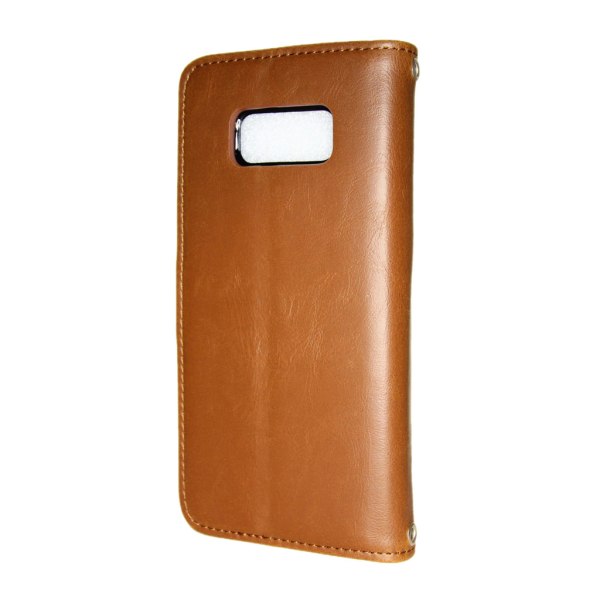 TOPPEN 2in1 Wallet Case & Card Holder Samsung Galaxy S8 Brown Brown