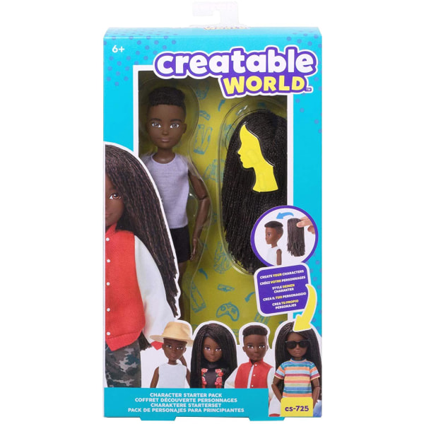 Creatable World Character Starter Pack Doll Brunette Long Braide Multicolor