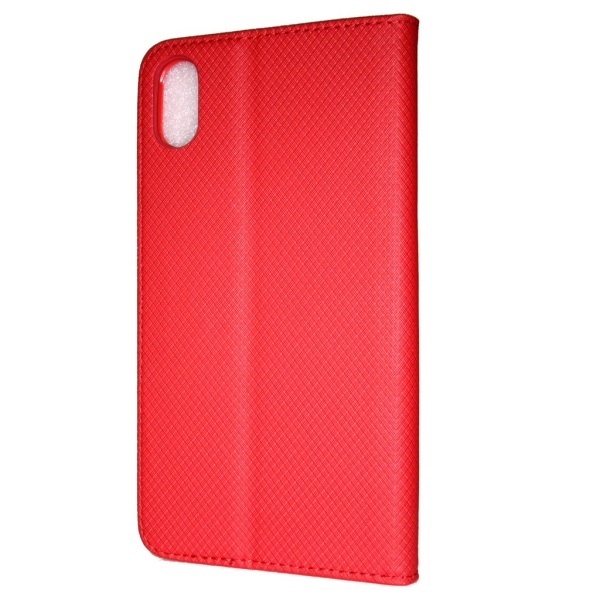 Teksturbog Slim iPhone XS Max Wallet Taske Rød Red