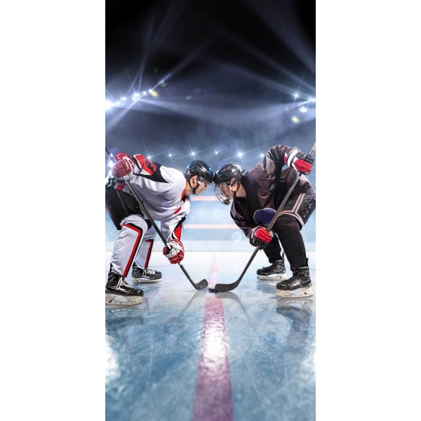 Ishockey Håndklæde badehåndklæde 70x140cm 100%Bomuld Multicolor