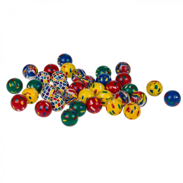 Kolmen pakkauksen värikkäät 35 mm:n pomppivat pallot Multicolor one size