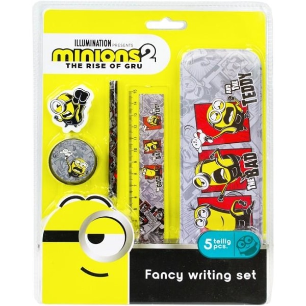 Minions The Rise of Gru 2 Stationery Set 5-deler Multicolor one size