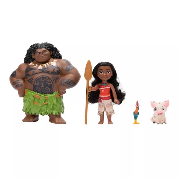 4-Pack Disney Vaiana Moana Maui The Demigod Figures Playset Dukk Multicolor