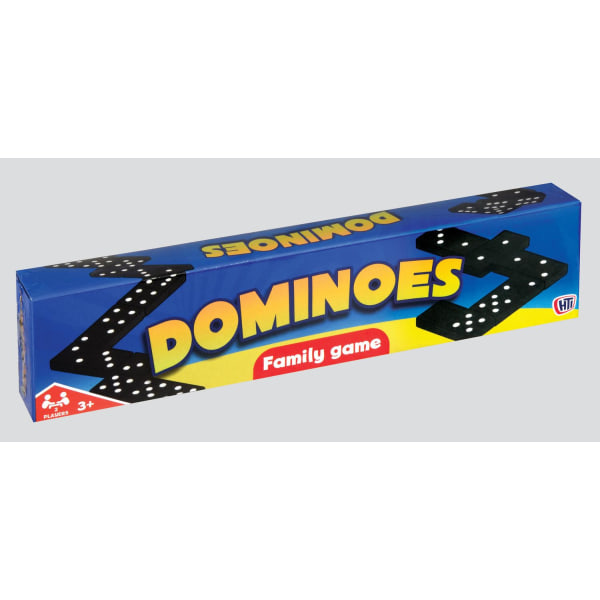 Family Game Dominoes 28 Pieces Black