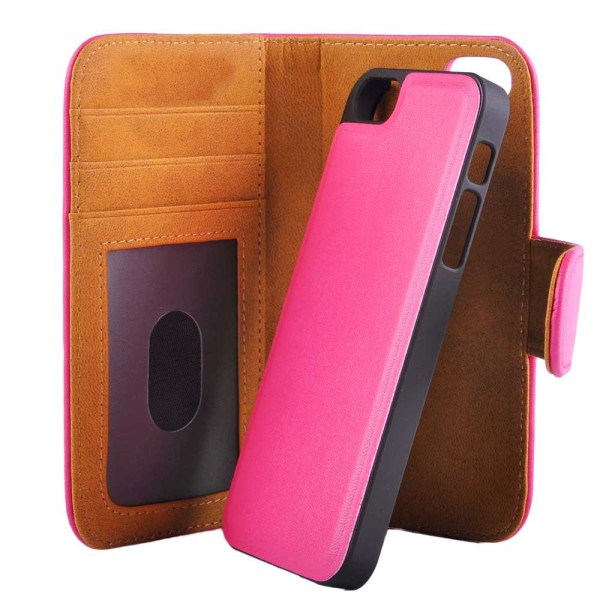 Plånboksfodral Med Löstagbart Magnet Skal iPhone 5/5s/SE Rosa Rosa