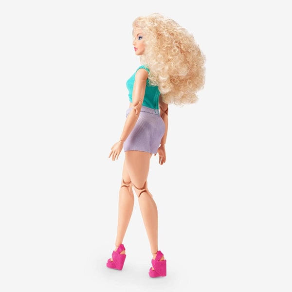 Barbie Signature Looks Posable Doll Curvy Curly Blonde Hair #16 Multicolor