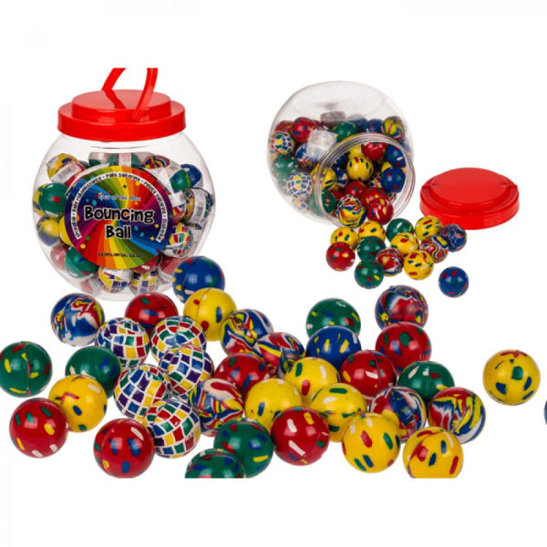 3-Pack Fargerik 35mm Springball Bouncing Balls Assortert Multicolor one size