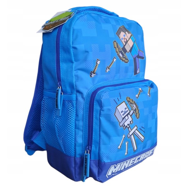Minecraft Steve & Skeleton Backpack Skoletaske 35x25x12cm Multicolor one size
