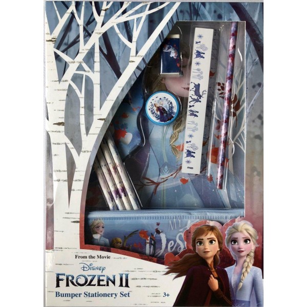 Frozen 2 Elsa Bumper Stationery Set Skolset Pennset 11st delar multifärg