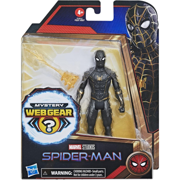 Marvel Spider-Man Mystery Web Gear 15 cm toimintafiguuri Musta ja Multicolor