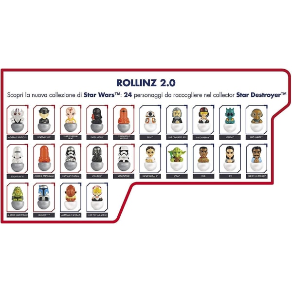 6-Pack Disney Star Wars Rollinz 2.0 Figures Collectible Figurer multifärg