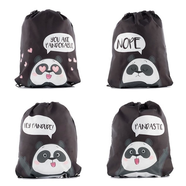 1st Panda Drawstring Fashion Bag Gymtaske Taske 42cm Tilfældigt Multicolor one size