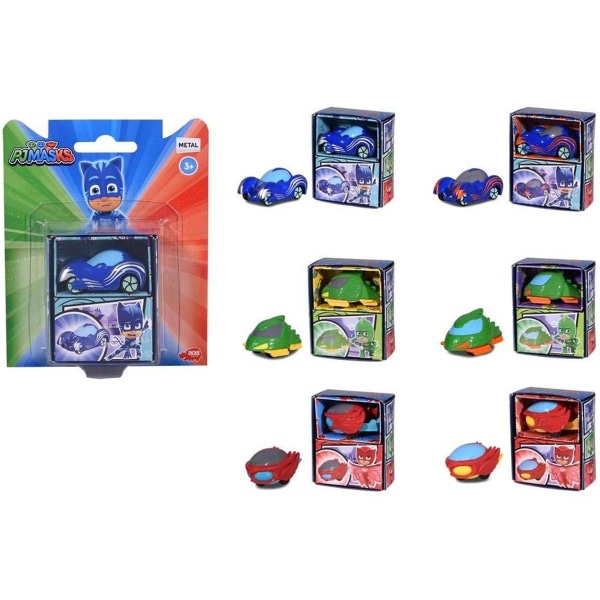 6-Pack PJ Masks Micro Racer Die-cast 5cm multifärg