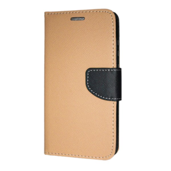 iPhone 12 Mini Cover Fancy Lommebok-deksel + Håndleddsrem Gull-S Gold