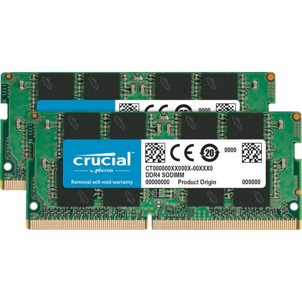 Crucial SO DIMM 64GB Kit (2x32GB) DDR4 3200MHz CL22 Bærbar OUTLET Multicolor