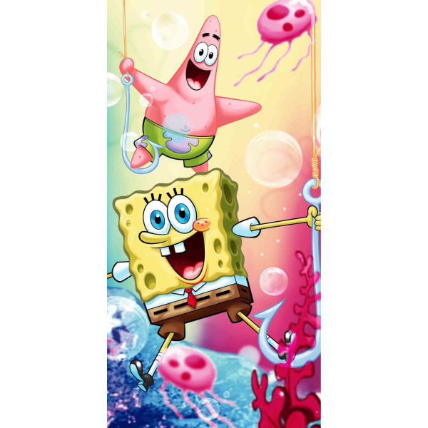SpongeBob & Patrik Kids Håndkle 140x70cm Multicolor one size