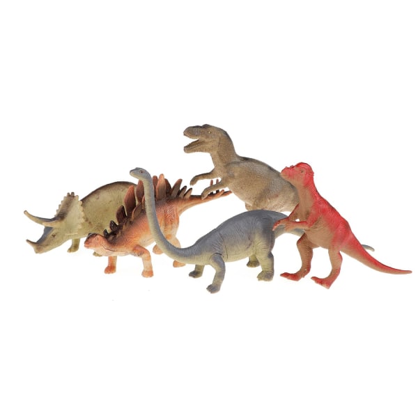 5pcs Deluxe Toy Animals Dinosaurs T-Rex 20cm Figurer Multicolor