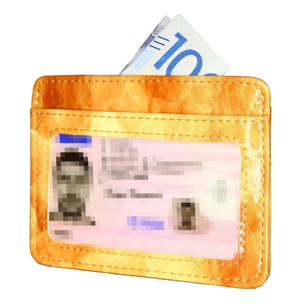 TOPPEN Korthållare Slimmad ID-ficka Plånbok Orange Marmor Orange