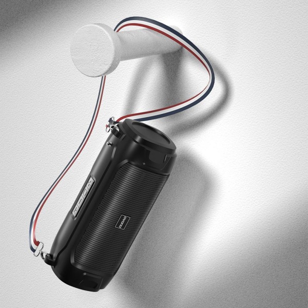 Bluetooth Højttaler FM Radio Solar Panel Lamp Survival Outdoor S Black