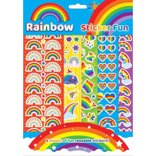 Rainbow Genanvendelige klistermærker Sæt klistermærker Genanvend Multicolor