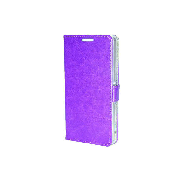 Sony Xperia M5 Wallet Case ID pocket, 4pcs Cards + Wrist strap Purple