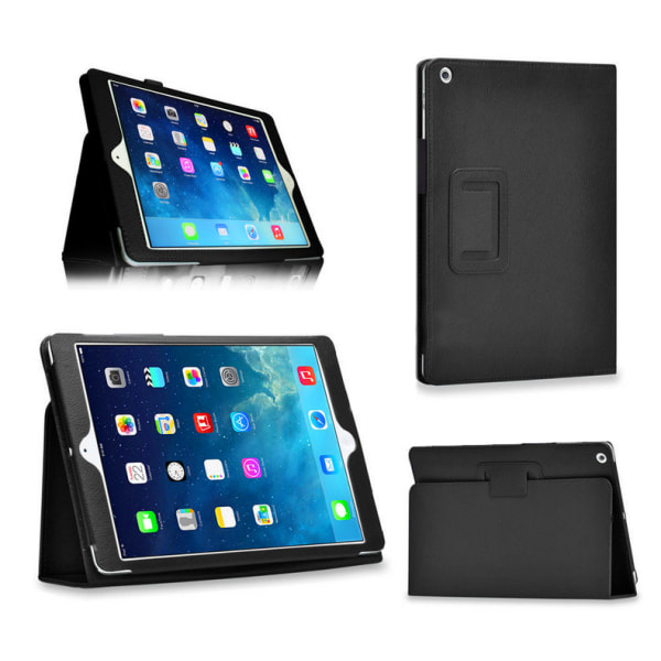 Flip & Stand Nahkakotelo Smart Case iPad 2 / iPad 3 / iPad 4 Cov Black