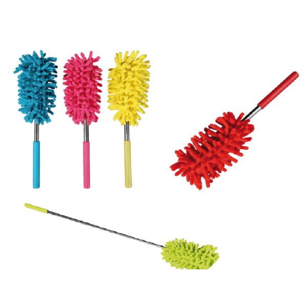 Forlengbar og bøybar støvpute i mikrofiber i glade farger Multicolor one size