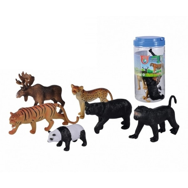 6-Pack Simba Toys Nature World Wild Animals Leksaksdjur Lekset F multifärg