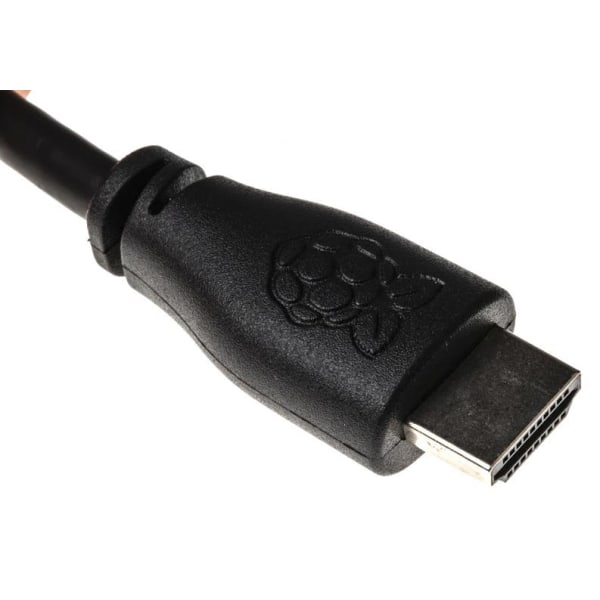 Virallinen Raspberry Pi HDMI-HDMI-kaapeli 4K/2K/3D HDMI 2.0 1m Black
