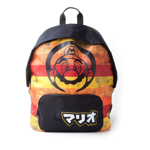 Super Mario Retro Striped School Bag Reppu Laukku 41x31x14cm Multicolor