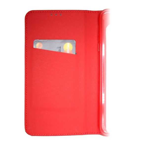 Teksturbog Slim iPhone XS Max Wallet Taske Rød Red