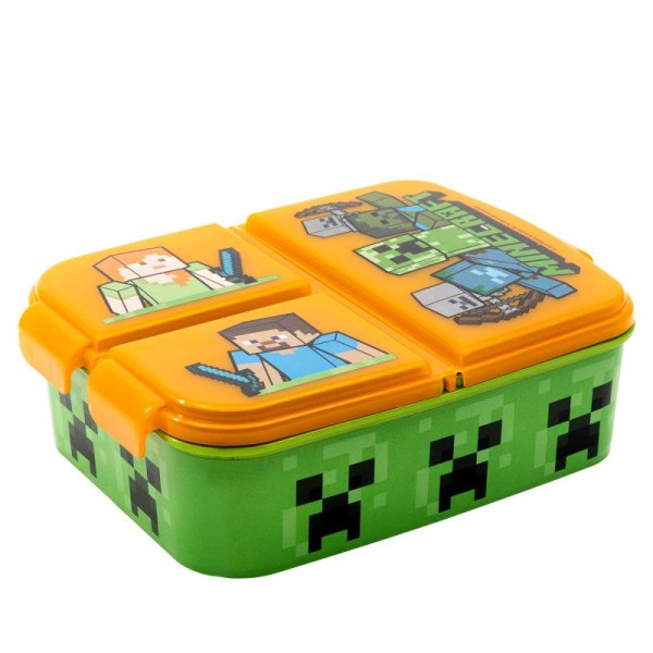 Minecraft Creeper Alex Steve Skeleton matboks med 3 avdelinger Multicolor